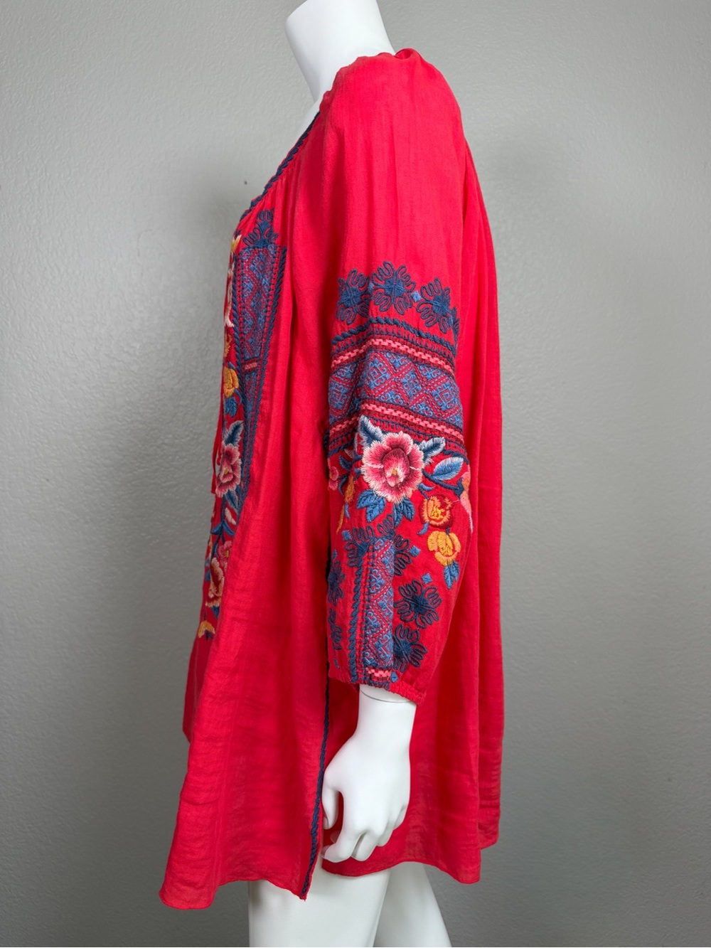 Johnny Was Workshop Juliene Candy Land Embroidered Ramie Tunic 2X - Picture 6 of 11